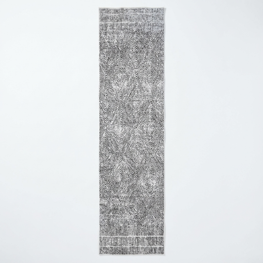 Contemporary Lauro in Grey : Runner Rug