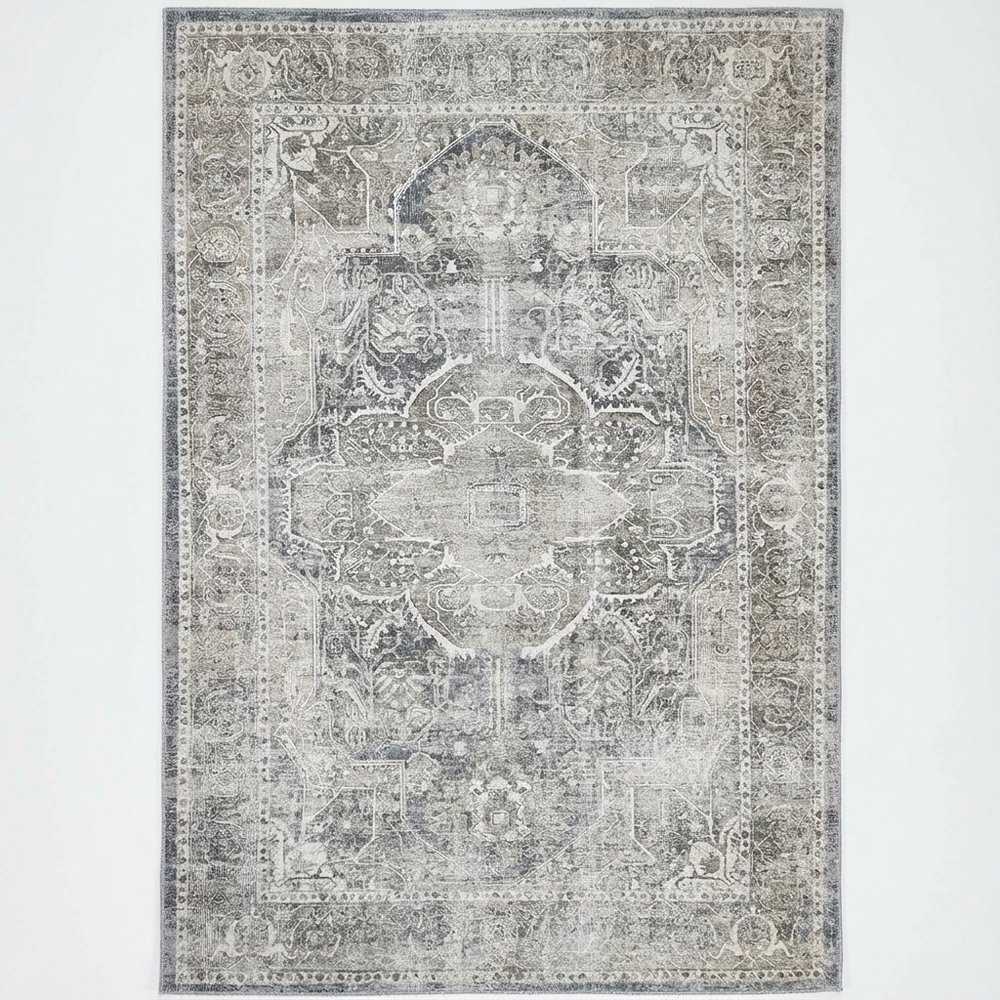 Distressed Vintage Kendra Ash in Grey Rug