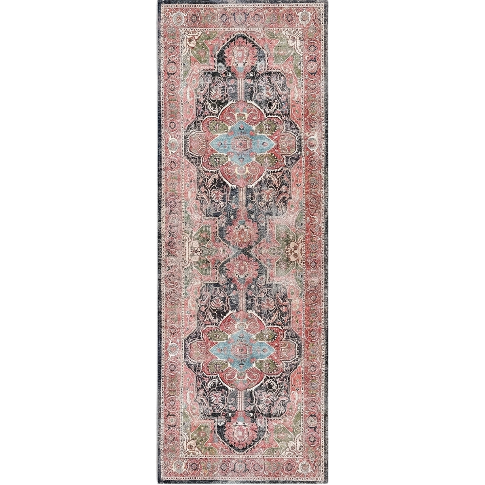 Distressed Vintage Kendra in Multicolor : Runner Rug – The Rug Collective™