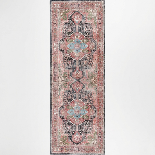 Distressed Vintage Kendra in Multicolor : Runner Rug