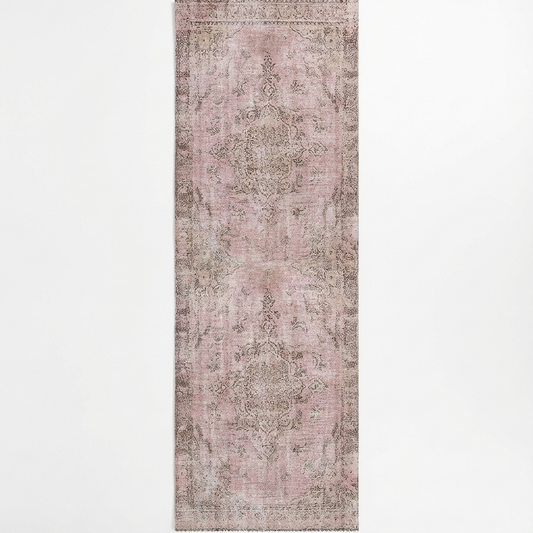 Germain Medallion Design in Pink : Runner Rug