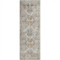 Load image into Gallery viewer, Le Grand Louvre Contemporary in Blue & Grey : Runner Rug
