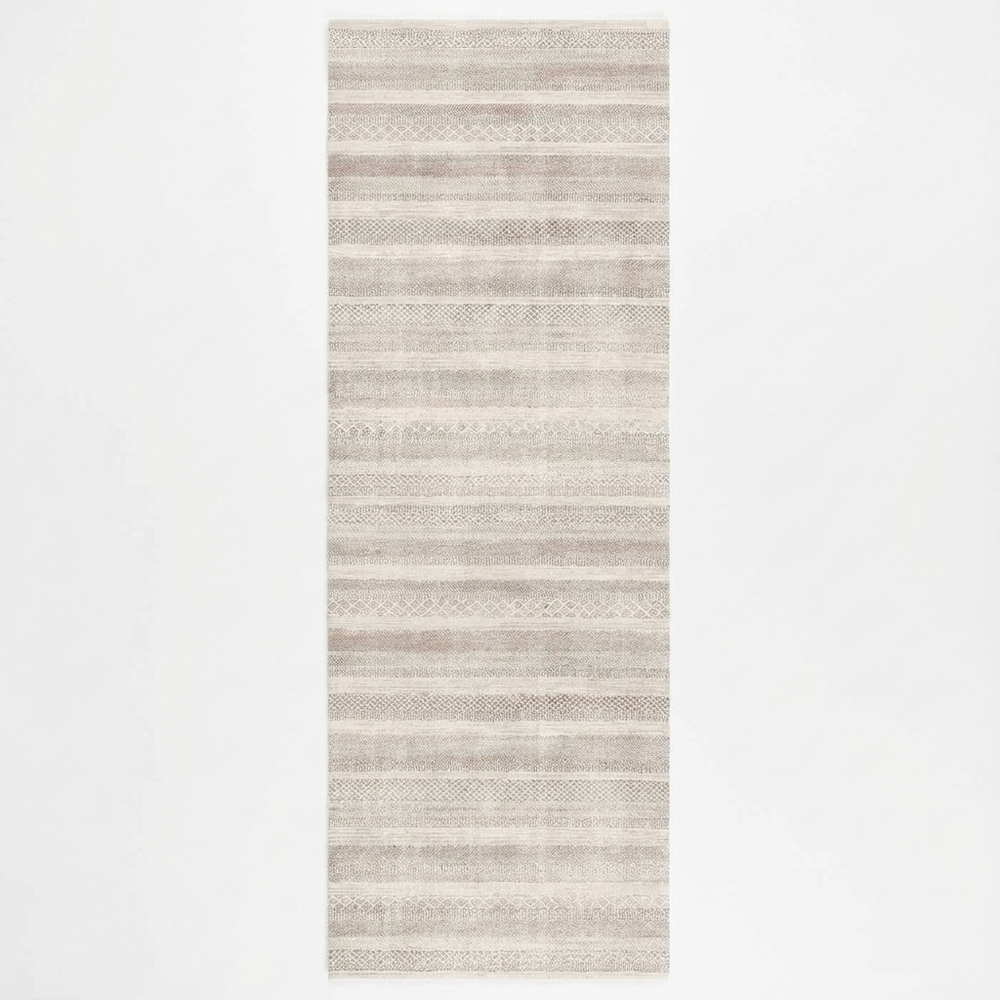 Mojave Lines Desert in Beige : Runner Rug