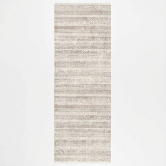 Mojave Lines Desert in Beige : Runner Rug