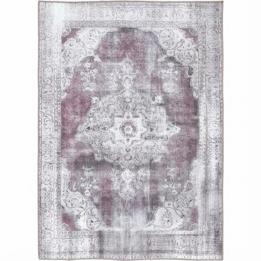 Rose Machine Washable in Purple Rug