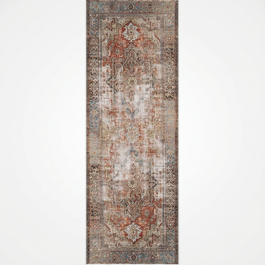 Sophia Heritage Geometric Design in Grey & Beige : Runner Rug