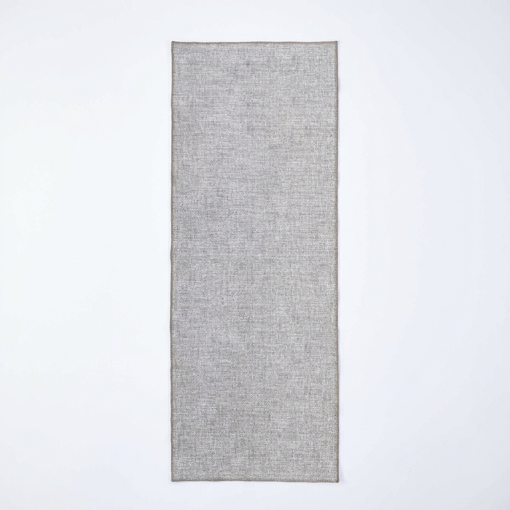 Urban Zinc Solid in Grey : Runner Rug