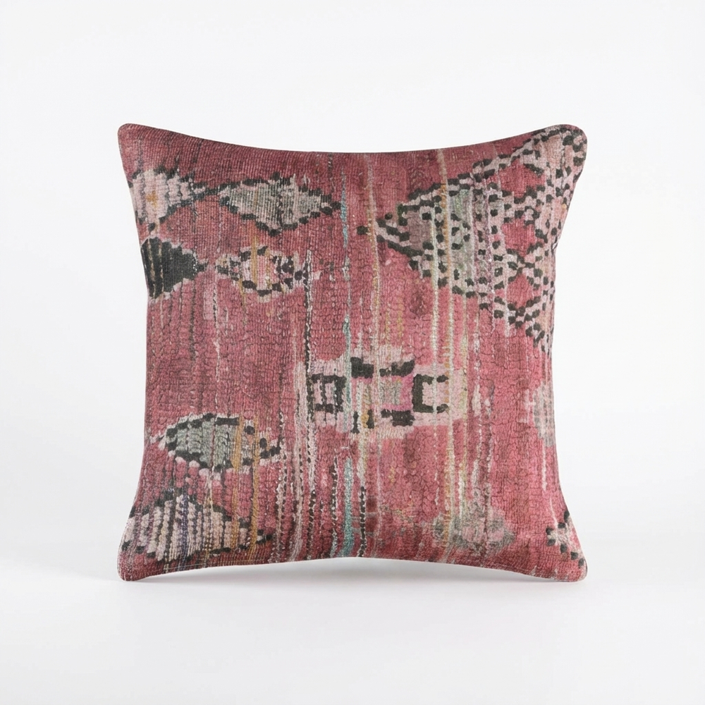 Vintage Chaima Modern in Red Pillow