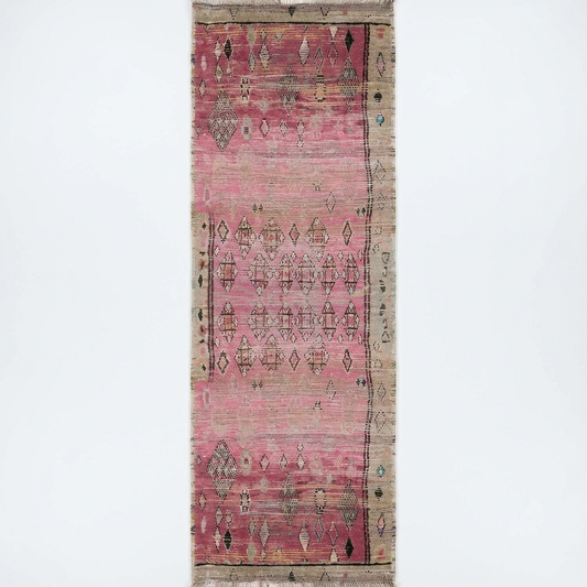 Vintage Chaima Modern in Red : Runner Rug