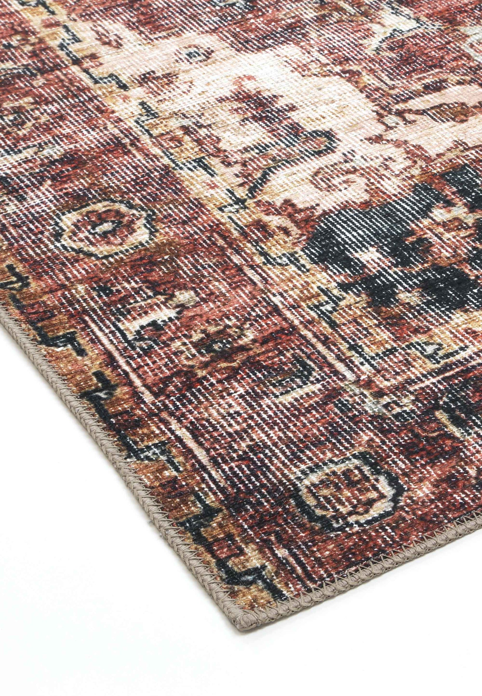 Distressed Vintage Cezanne Terracotta Area Rug The Rug Collective™
