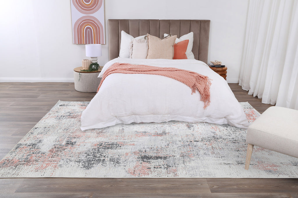Abstract Celine Blush Rug in room