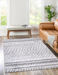 Load image into Gallery viewer, Alma Scandi Silver Rug in living room
