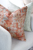 Load image into Gallery viewer, Sophia Heritage Rust Pillow on side
