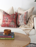 Load image into Gallery viewer, Vintage Chaima Rose Pillow front
