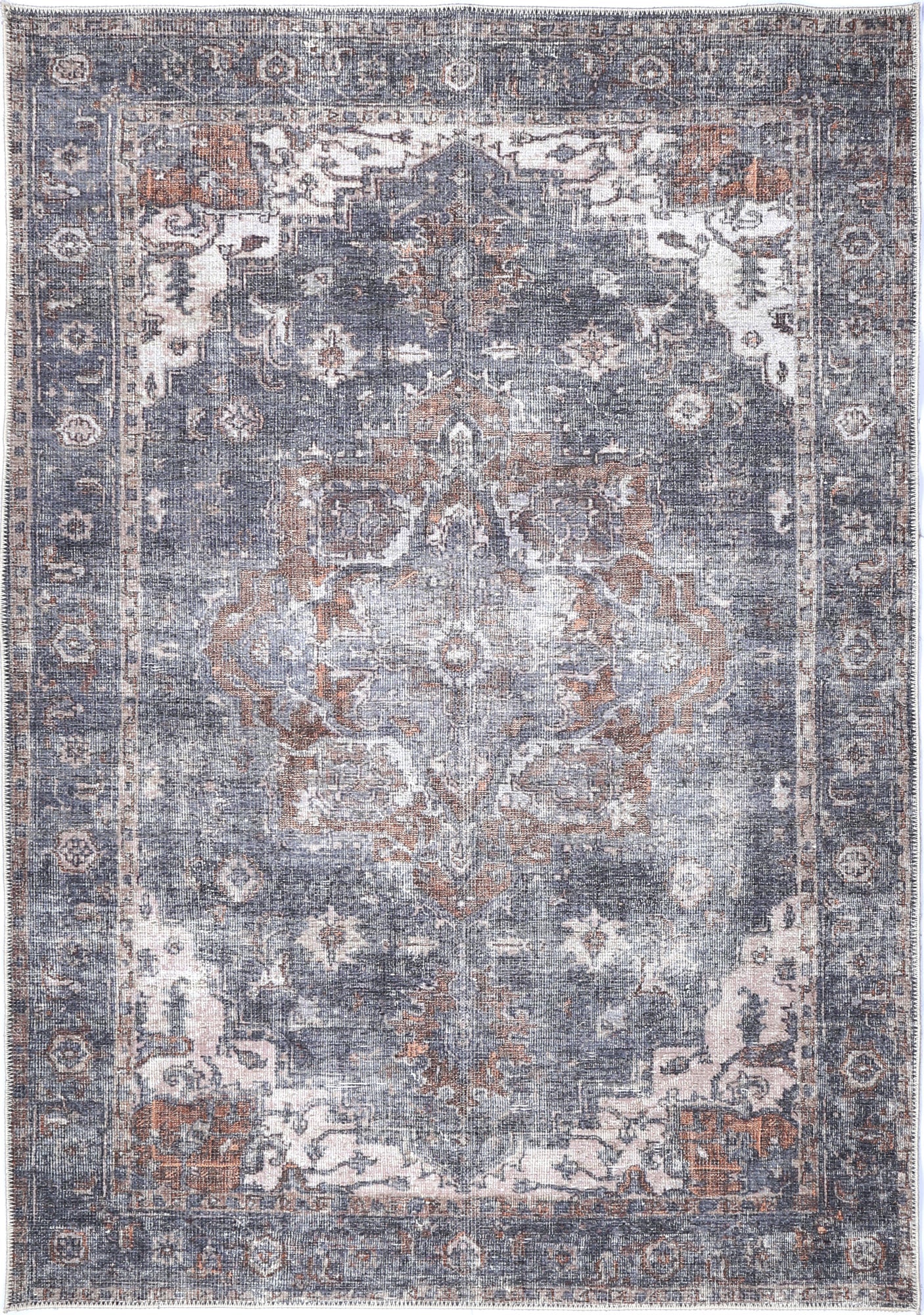 Distressed Vintage Cezanne Area in Grey Rug – The Rug Collective™