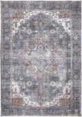 Load image into Gallery viewer, Distressed Vintage Cezanne Rabbit Gray Inca Gold Area Rug
