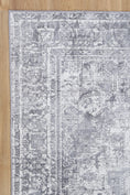 Load image into Gallery viewer, Distressed Vintage Chilaz Grey Rug on side
