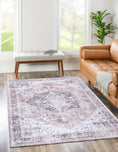Load image into Gallery viewer, Distressed Vintage Cezanne Blush Area Rug front
