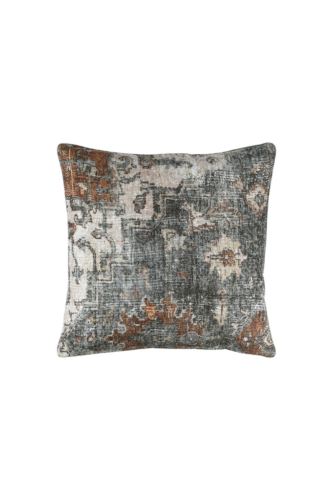 Distressed Vintage Cezanne Rabbit Gray Inca Gold Pillow main