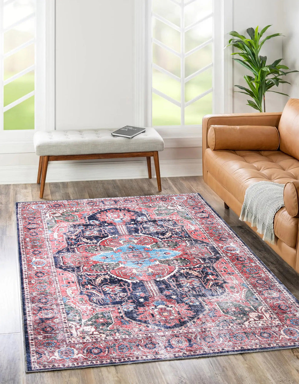 Distressed Vintage Kendra Area in Multicolor Rug – The Rug Collective™
