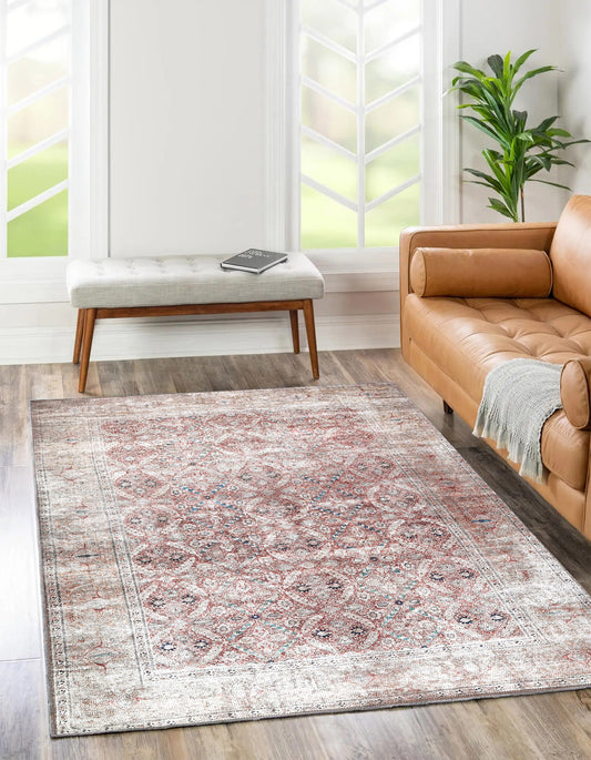 Distressed Vintage Levent Area Rug in living room
