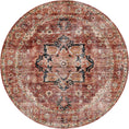Load image into Gallery viewer, Distressed Vintage Cezanne Terracotta Round Rug

