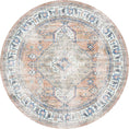 Load image into Gallery viewer, Distressed Vintage Pissarro Terracotta Sky Round Rug
