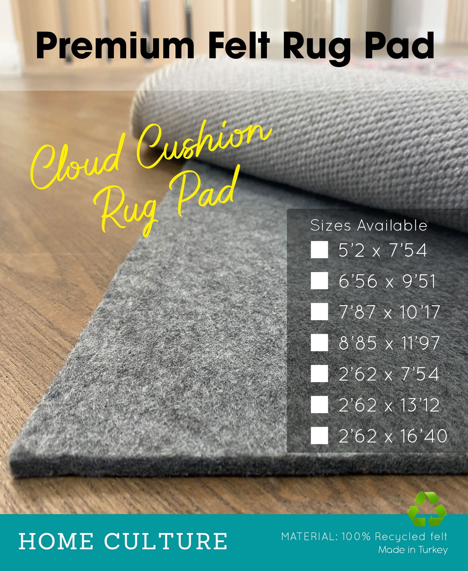 RugPad - Premium100% Recycled Felt