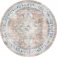 Load image into Gallery viewer, Distressed Vintage Pissarro Terracotta Sky Round Rug main
