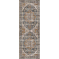 Load image into Gallery viewer, Distressed Vintage Cezanne Rabbit Gray Inca Gold Runner Rug
