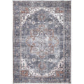 Distressed Vintage Cezanne Area in Grey Rug