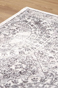 Load image into Gallery viewer, Versailles Winter Gray Rug side view
