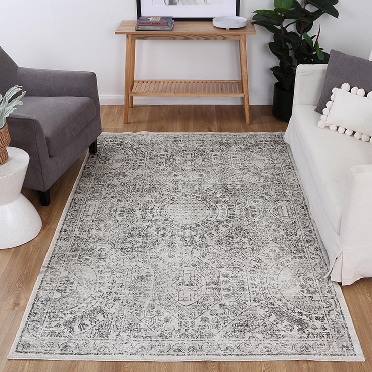 Versailles Winter Gray Rug quality